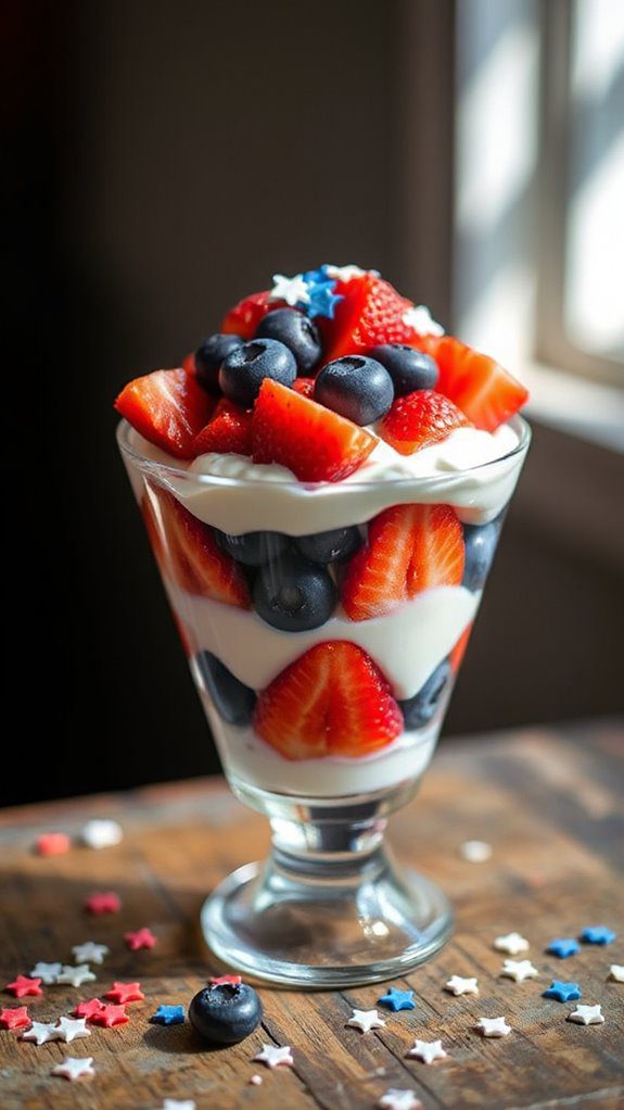 crown with patriotic sprinkles