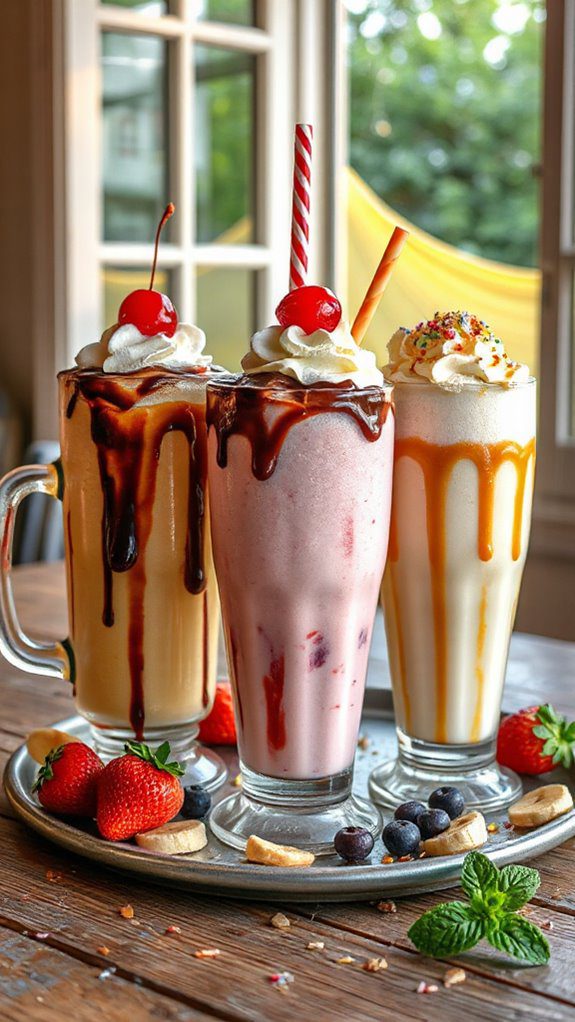 delicious banana split milkshake
