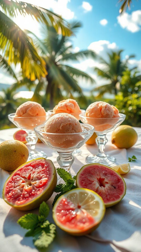 delicious tropical guava sorbet