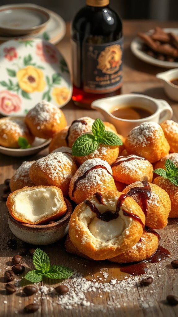 delightful coffee rum fritters