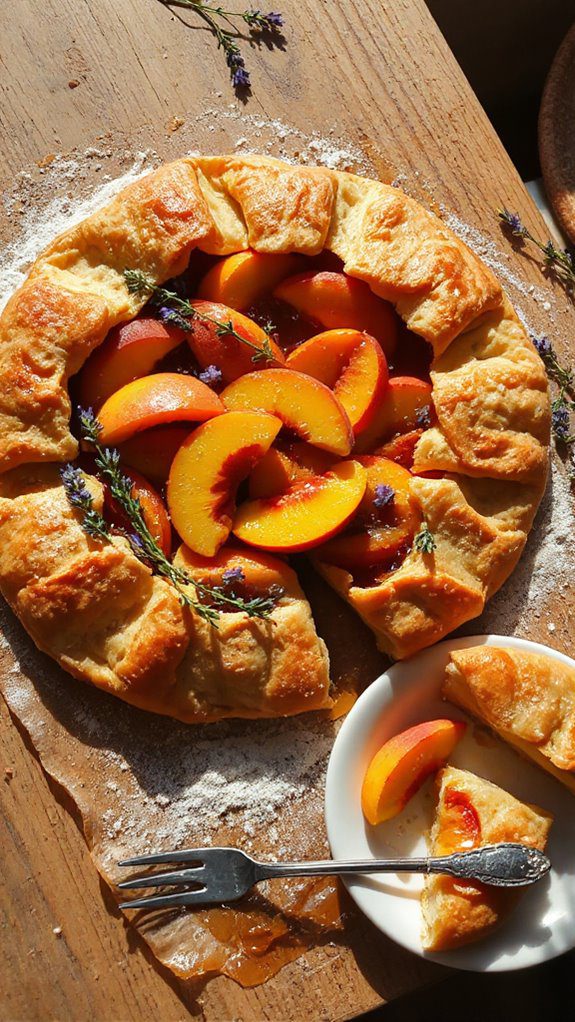 einkorn peach galette recipe