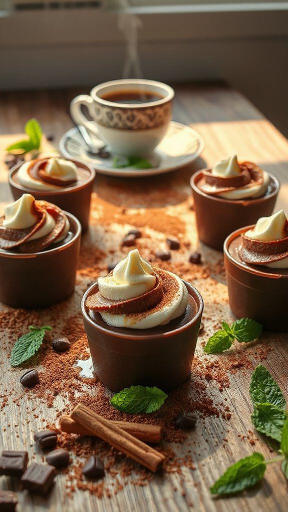 elegant coffee chocolate mousse