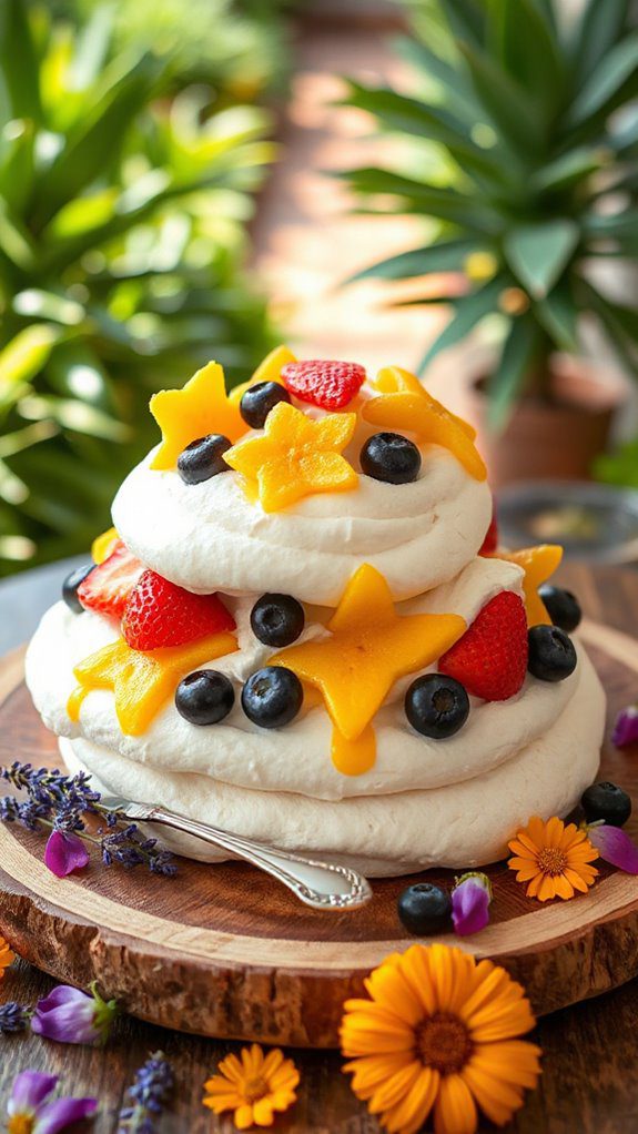 elegant tropical fruit dessert