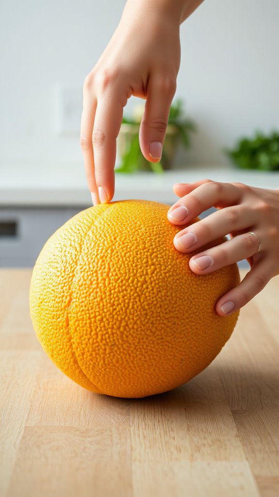 ensure cantaloupe firmness gently ensure cantaloupe firmness gently