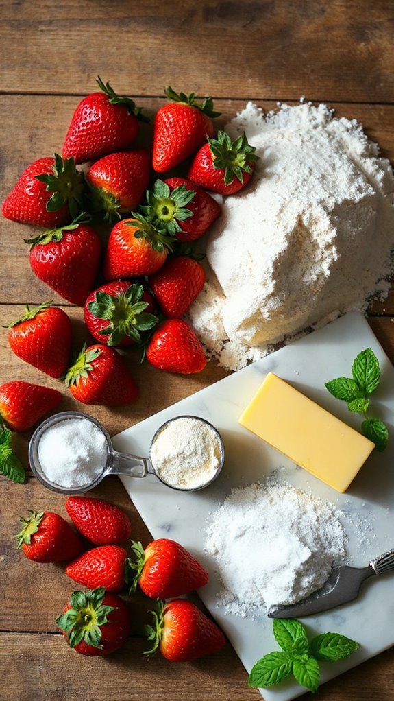 essential strawberry crumble ingredients