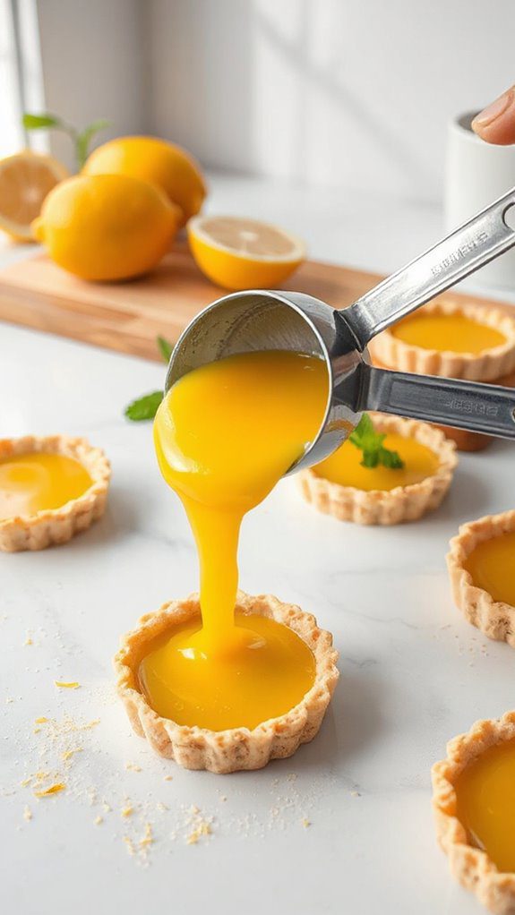 fill crust with lemon
