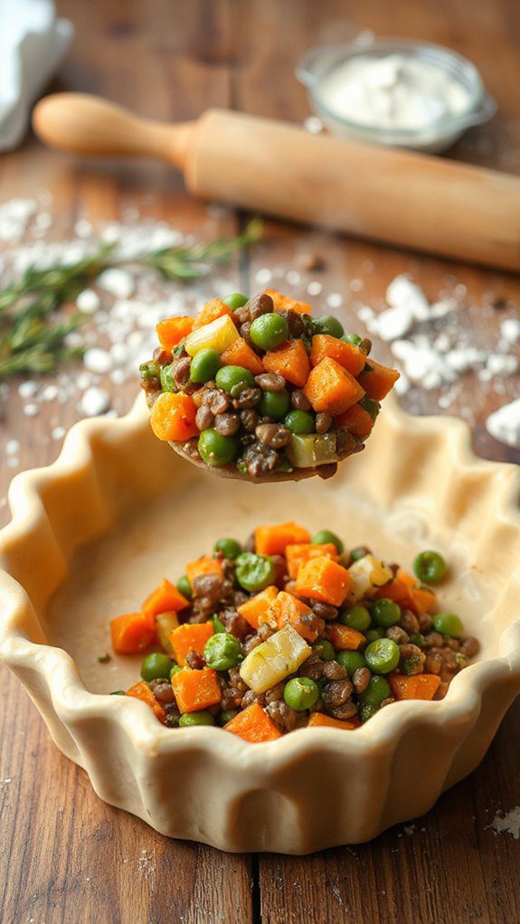 fill crust with mixture fill crust with mixture