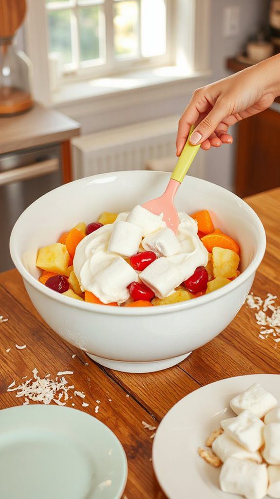 fold in mini marshmallows