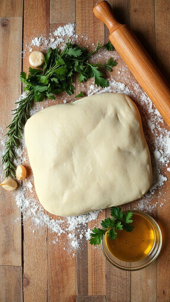 form dough into rectangle