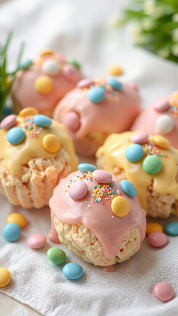 form mixture into eggs