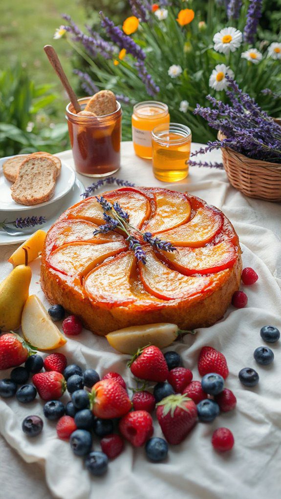 fragrant pear lavender cake