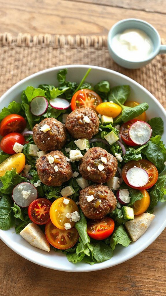 fresh salad serving suggestion