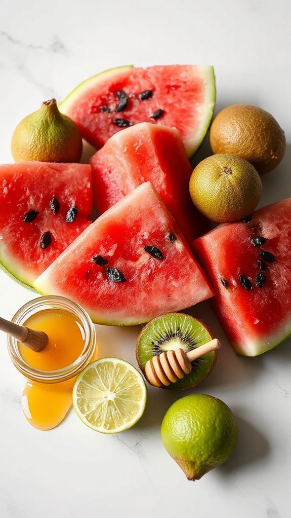 fresh watermelon kiwi treats