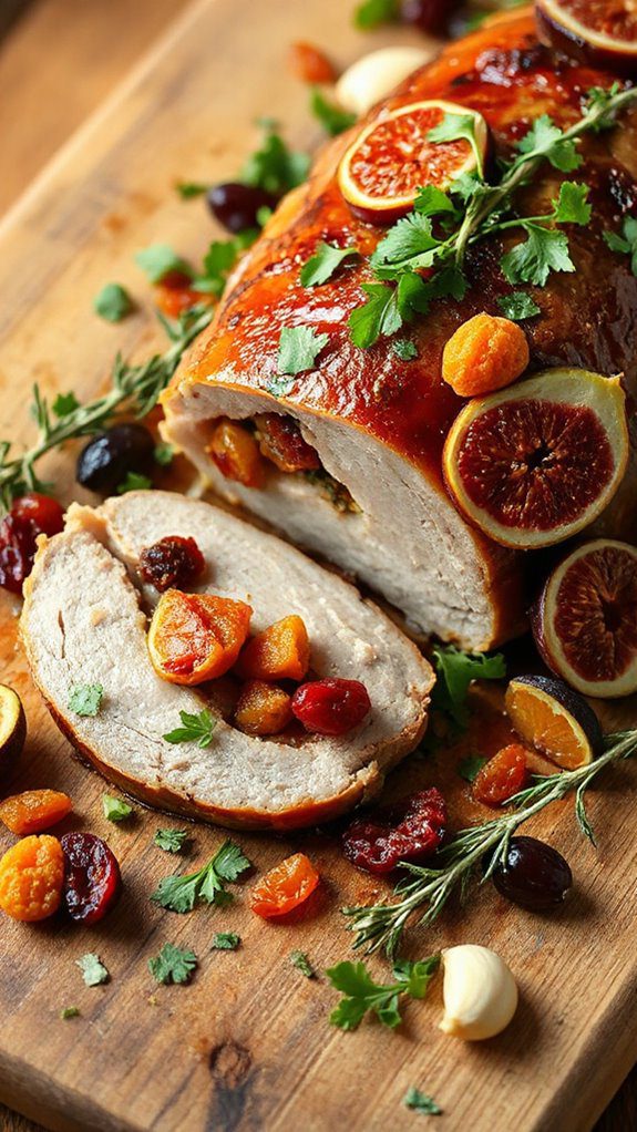 garnish using fresh herbs