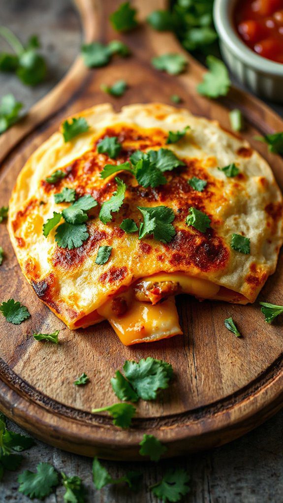 garnish with cilantro sprigs