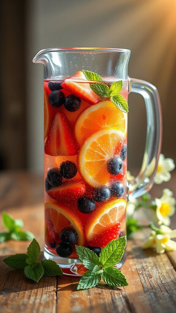 garnish with fresh mint garnish with fresh mint