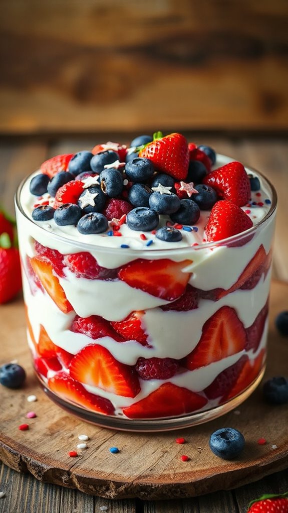 garnish with patriotic sprinkles