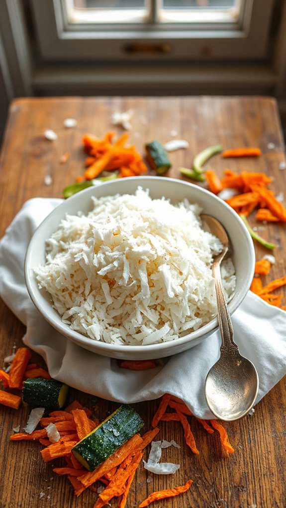 generously add shredded coconut