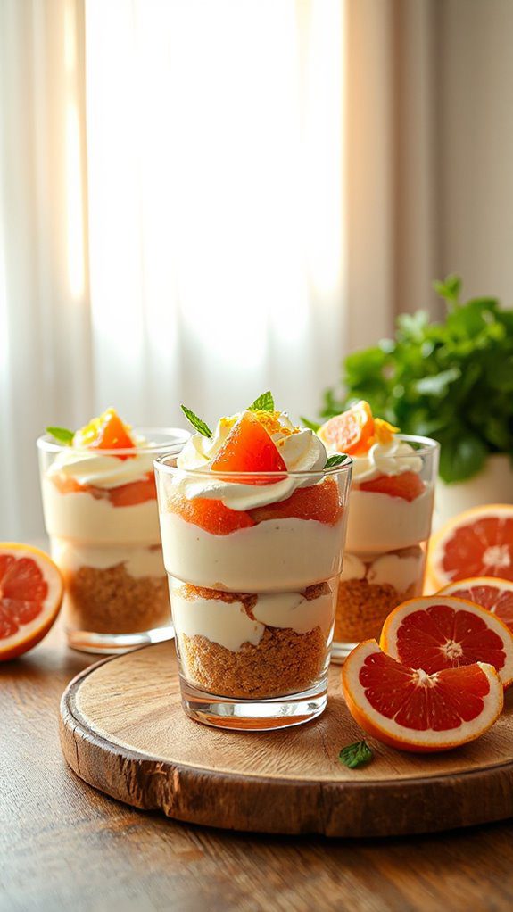 grapefruit cheesecake parfaits delight