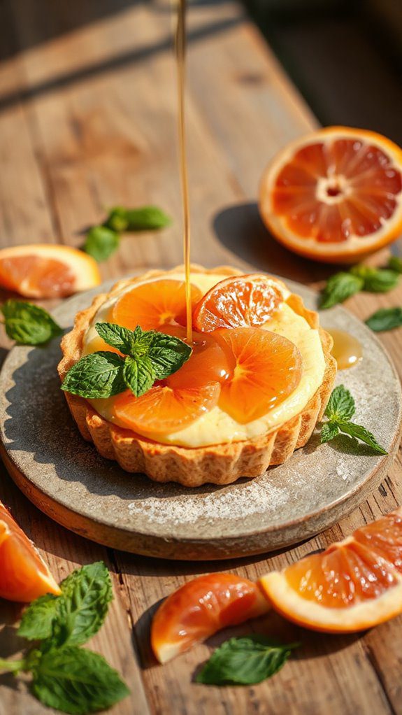 grapefruit tart with honey