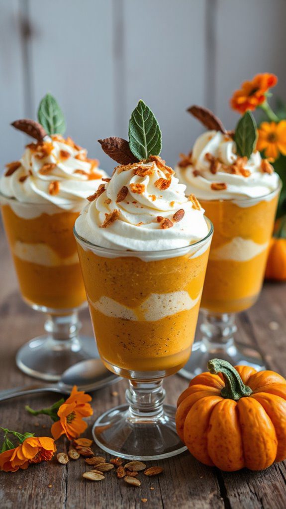 guilt free pumpkin parfait dessert