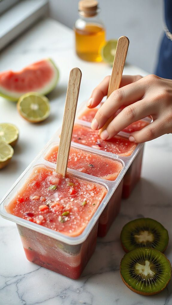 insert sturdy sticks centrally