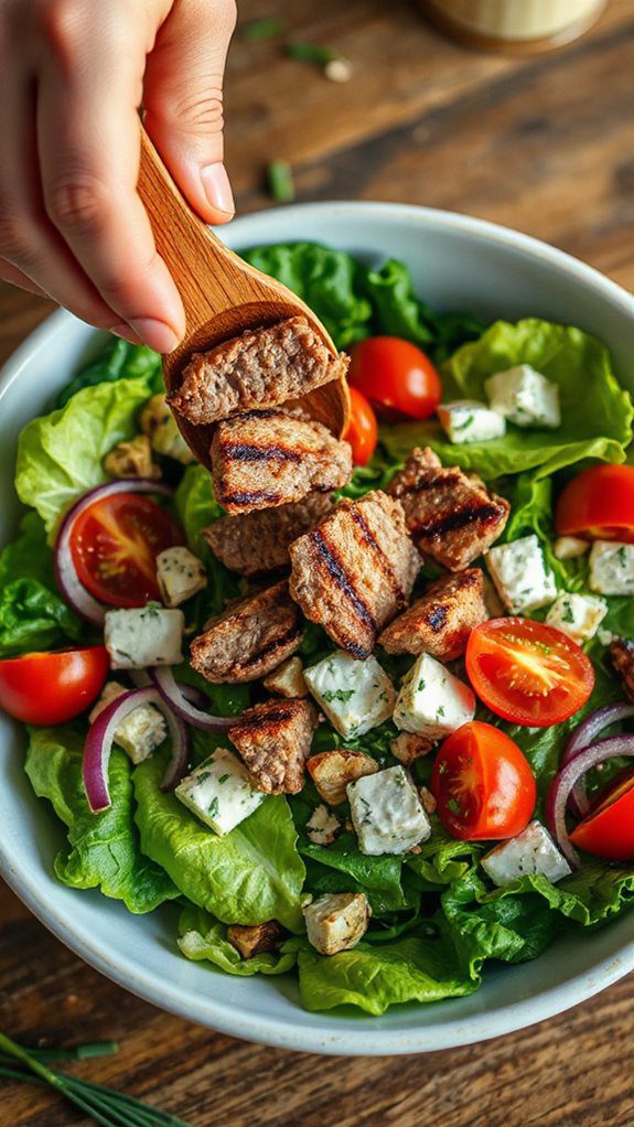 integrate savory burger crumbles