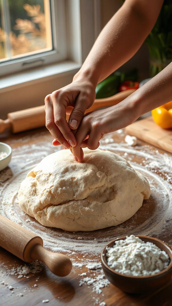 knead dough until stretchy