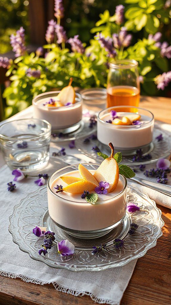 lavender infused creamy dessert