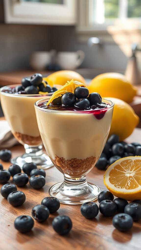 lemon blueberry cheesecake cups