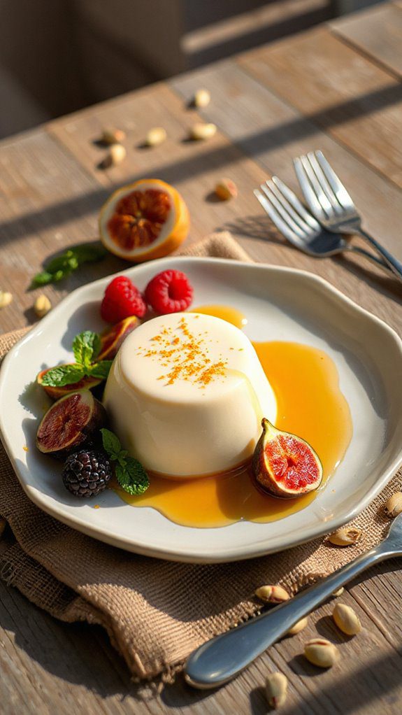 luxurious ricotta saffron dessert