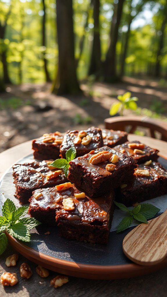 maple walnut chocolate brownies