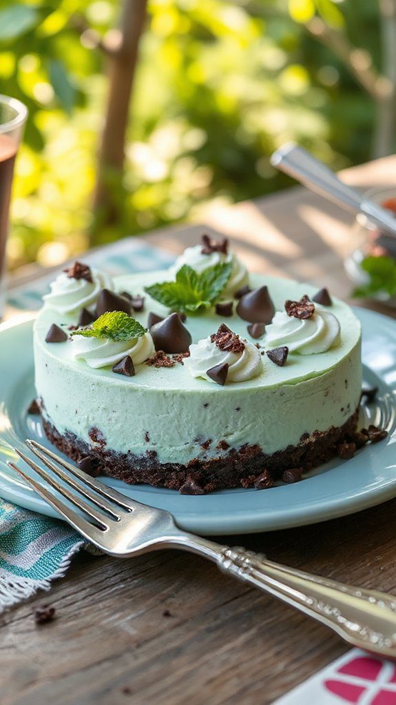minty chocolate cheesecake delight