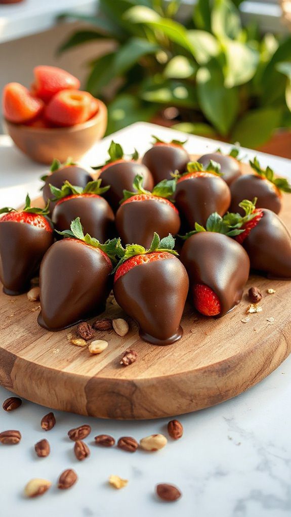 mocha chocolate covered strawberries