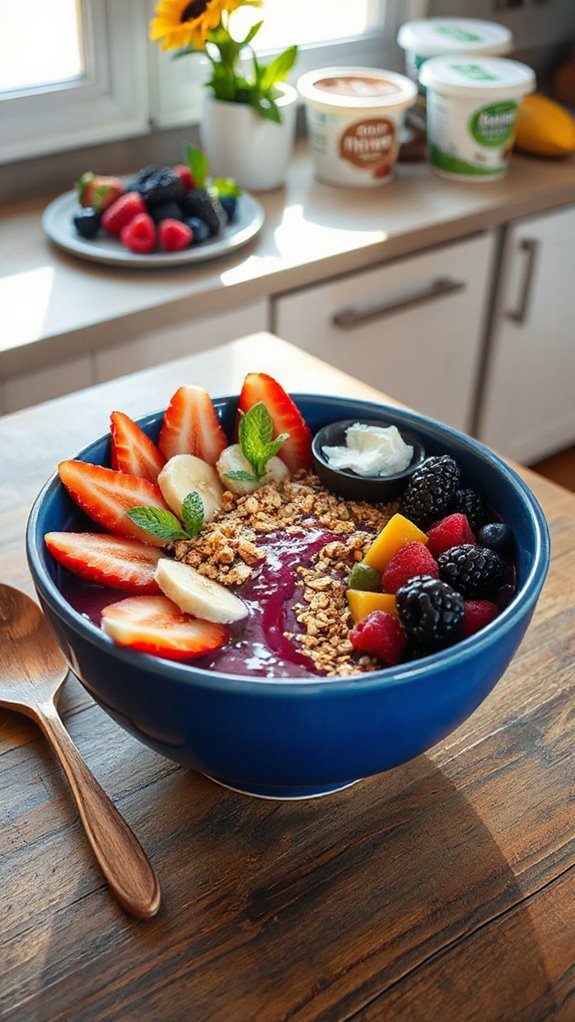 nutrient packed berry smoothie bowl