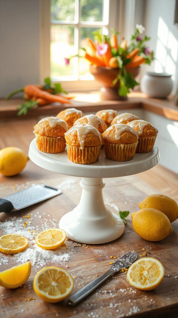 nutritious carrot lemon muffins