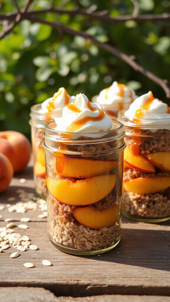 peach crisp in jars peach crisp in jars