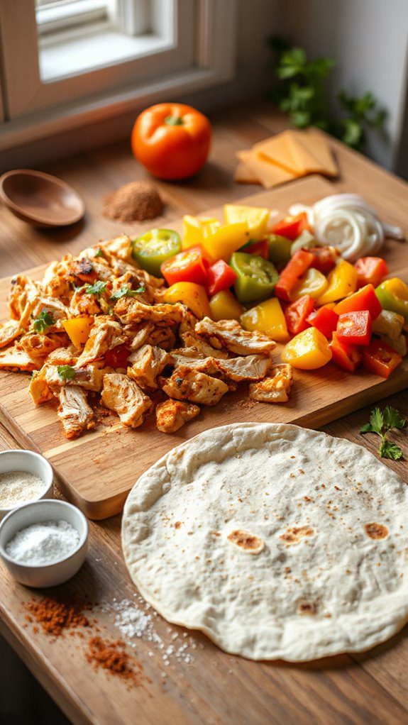 prepare chicken filling mixture prepare chicken filling mixture