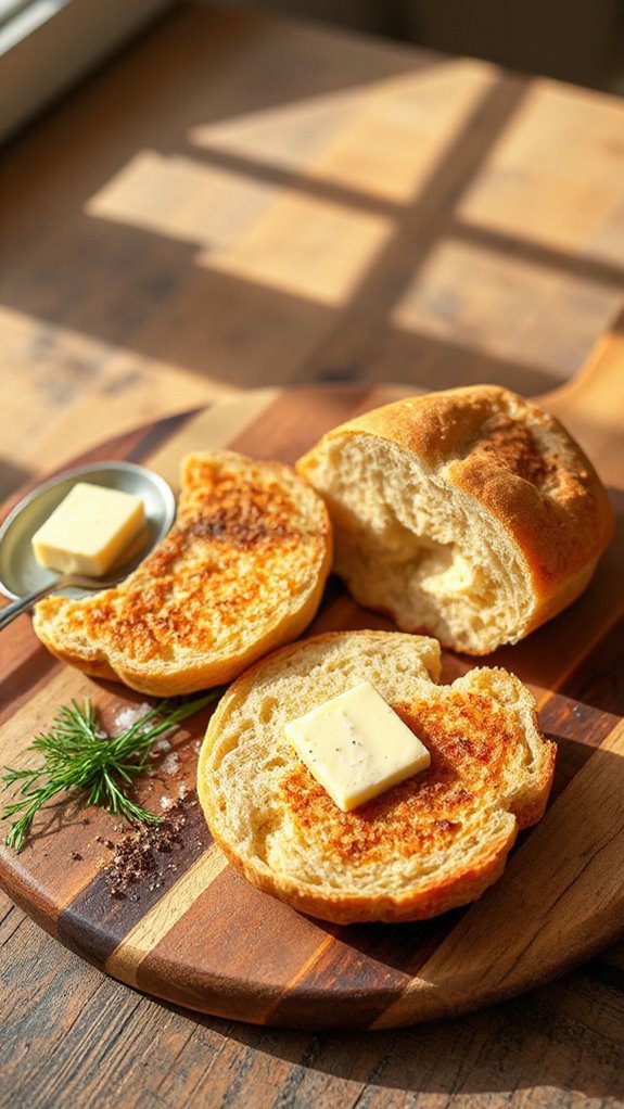 prepare the english muffins prepare the english muffins