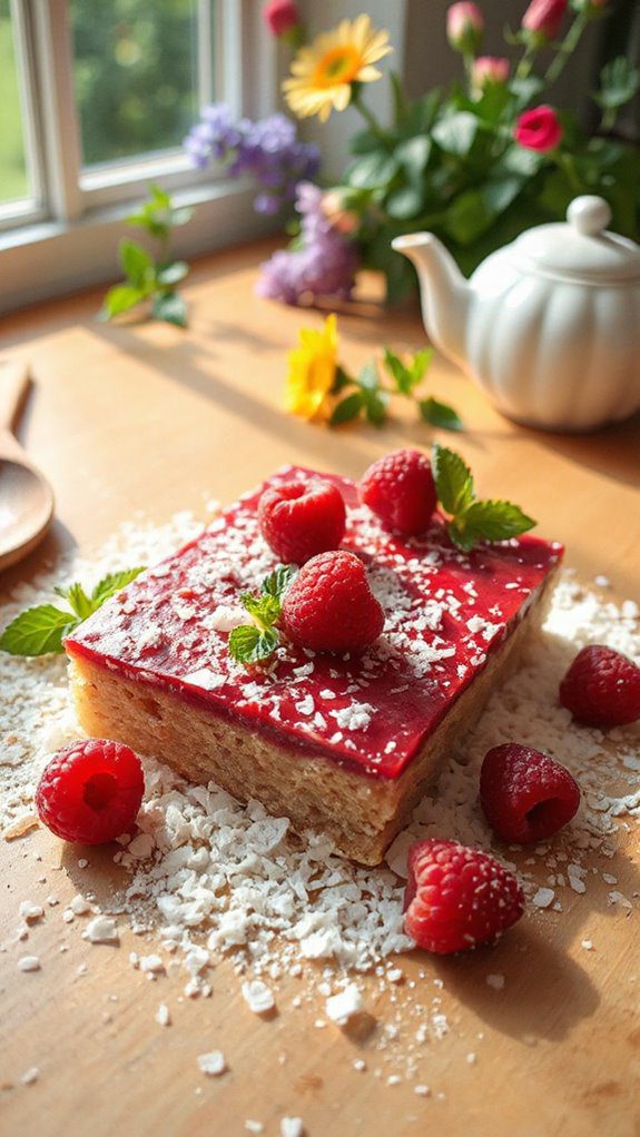 raspberry coconut dessert bars raspberry coconut dessert bars