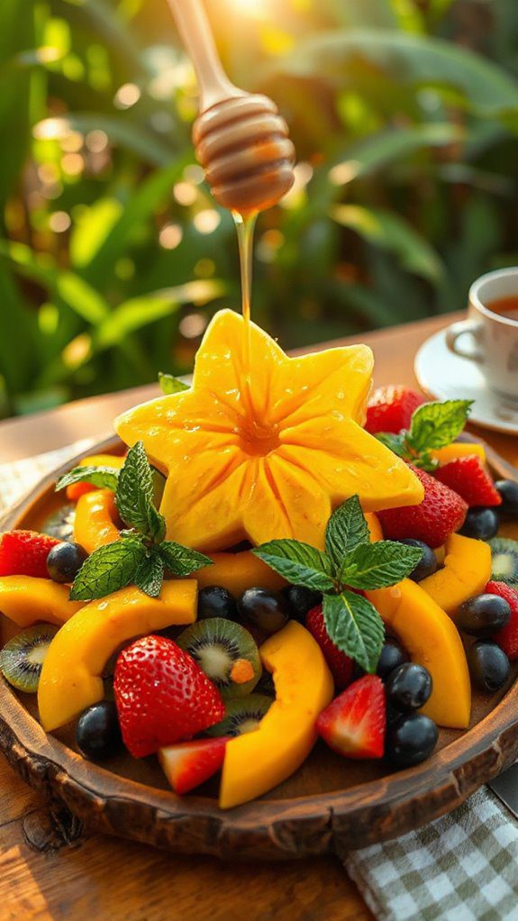 refreshing starfruit fruit salad