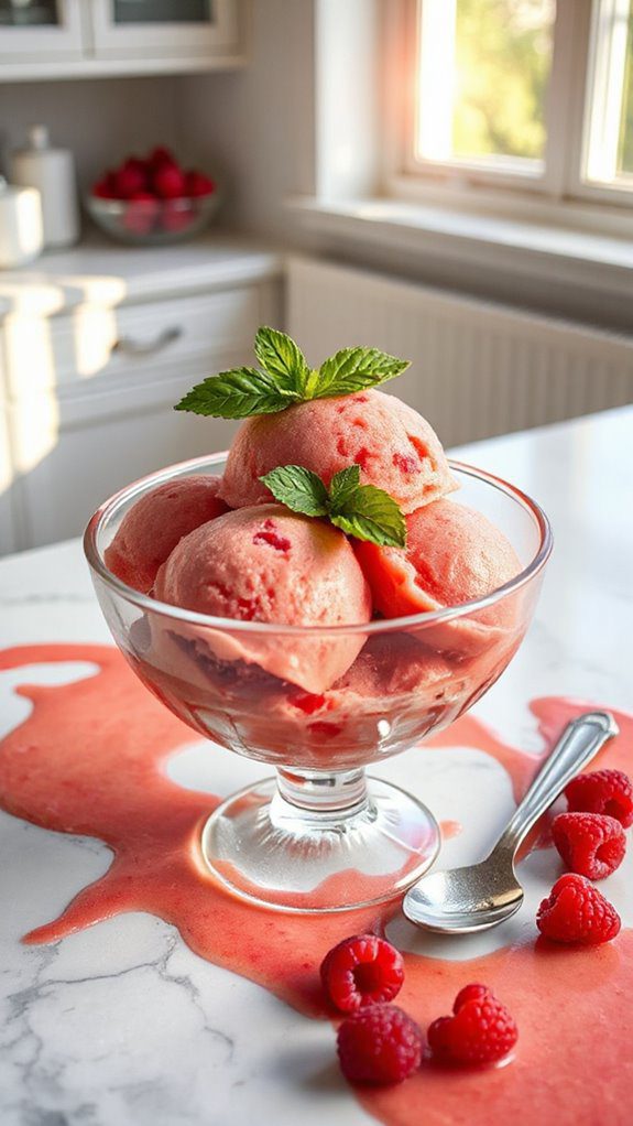 refreshing summer fruit sorbet