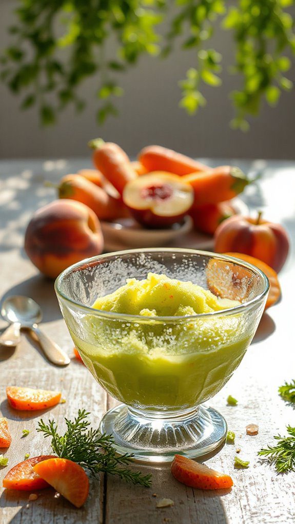 revitalizing summer carrot sorbet