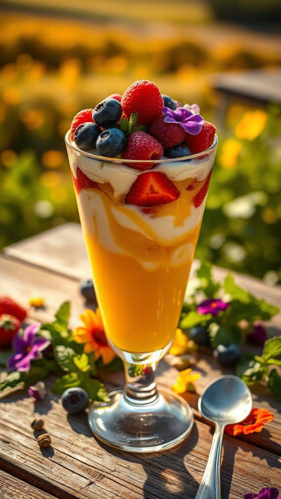 ricotta saffron berry parfait