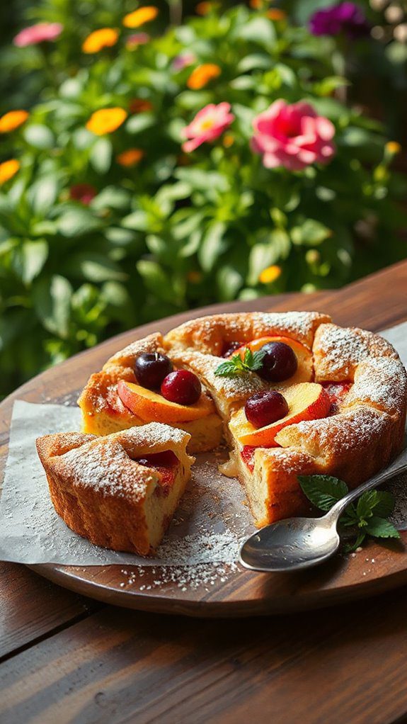 ricotta saffron fruit clafoutis