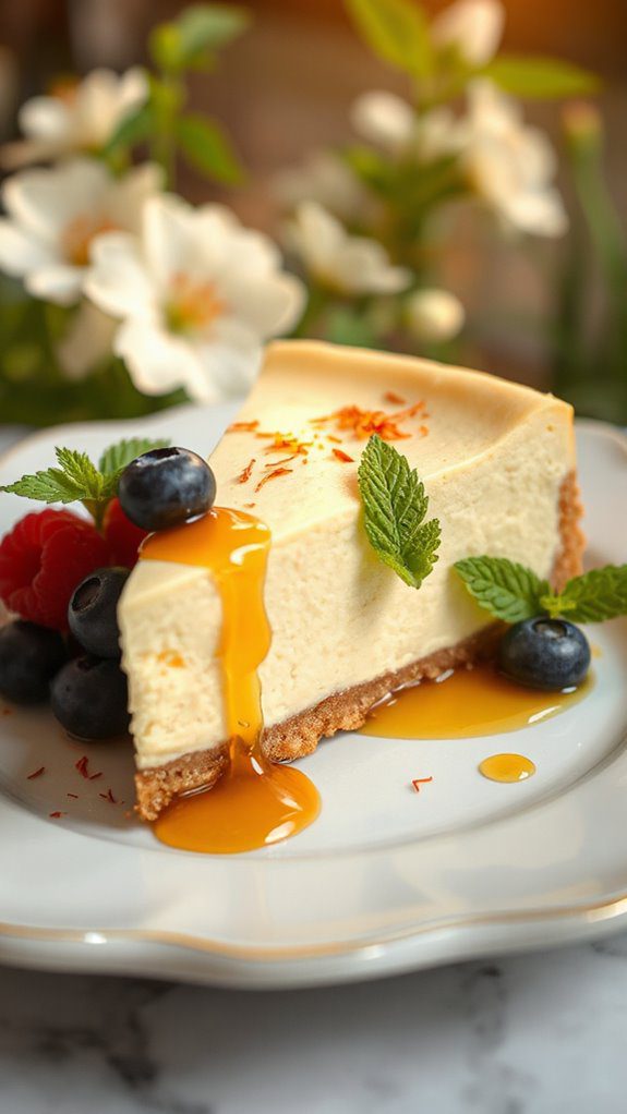 saffron ricotta cheesecake delight