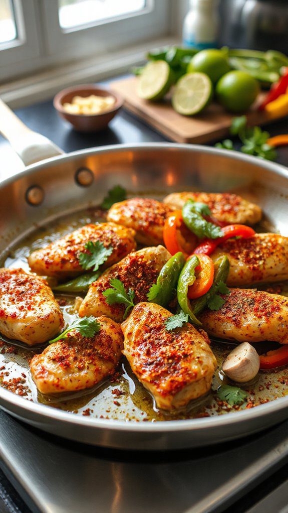 saut chicken with spices