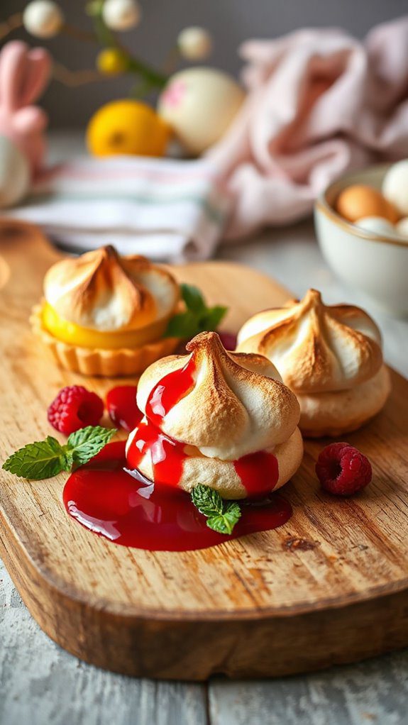 serve with raspberry sauce