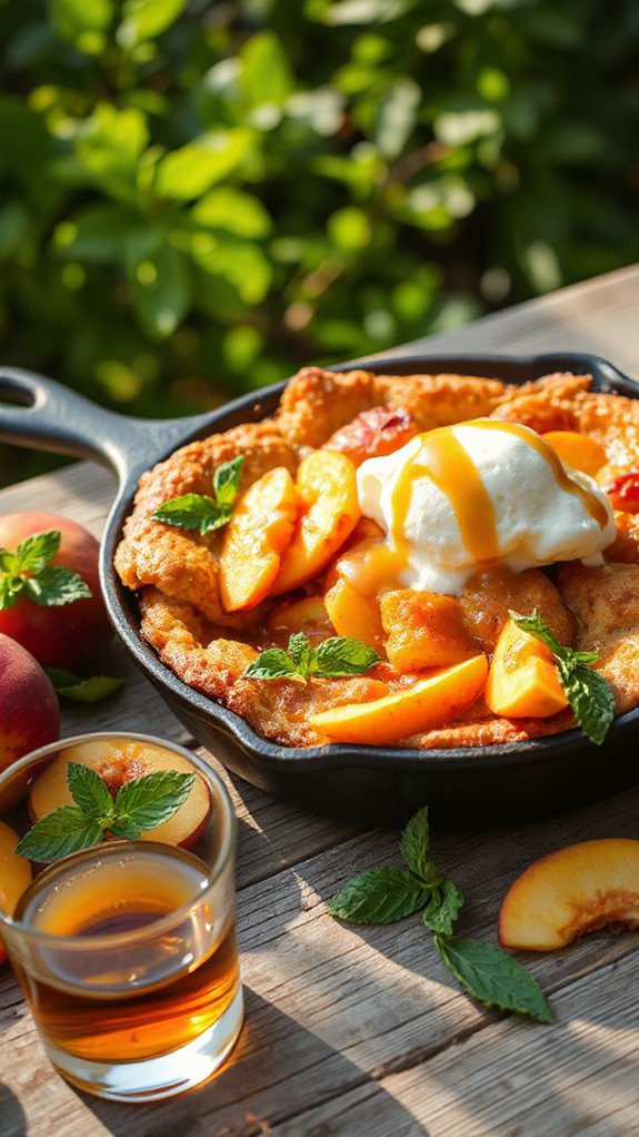 southern bourbon peach dessert