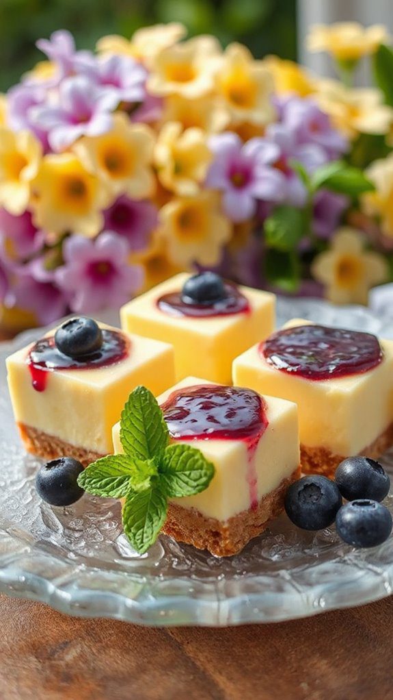 summer cheesecake blueberry bites